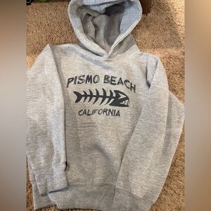 Pismo Beach California Gray Hoodie with Fish Graphic
